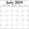 Month At A Glance Calendar Printable 2019 | Calendar Shelter Intended For Month At A Glance Blank Calendar Template