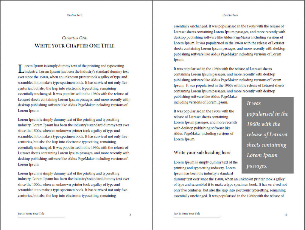 Ms Word Book Template – Dalep.midnightpig.co Regarding How To Create A Book Template In Word