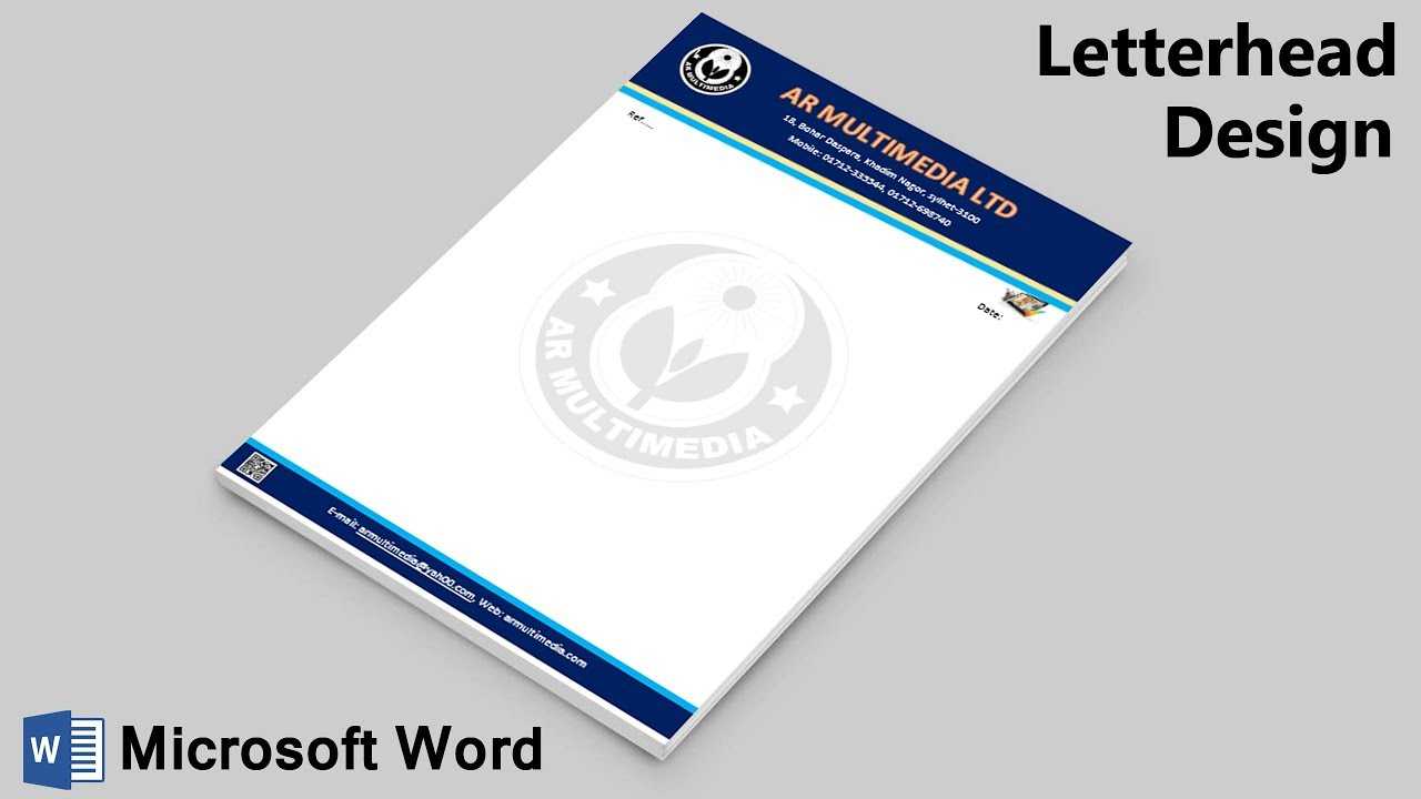 Ms Word Tutorial: How To Make Letterhead Design In Microsoft Word 2019|Ms W  Pad {Ar Multimedia} Pertaining To How To Create A Letterhead Template In Word