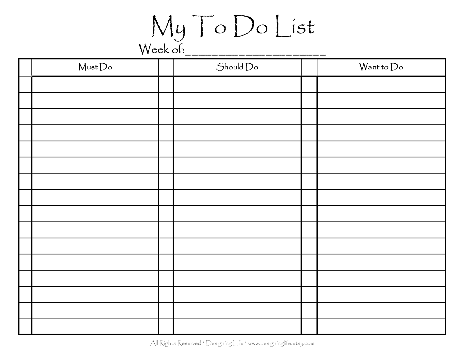 My List To Do List Template Inside Blank Petition Template