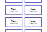 Name Tag Templates Word - Calep.midnightpig.co within Visitor Badge Template Word