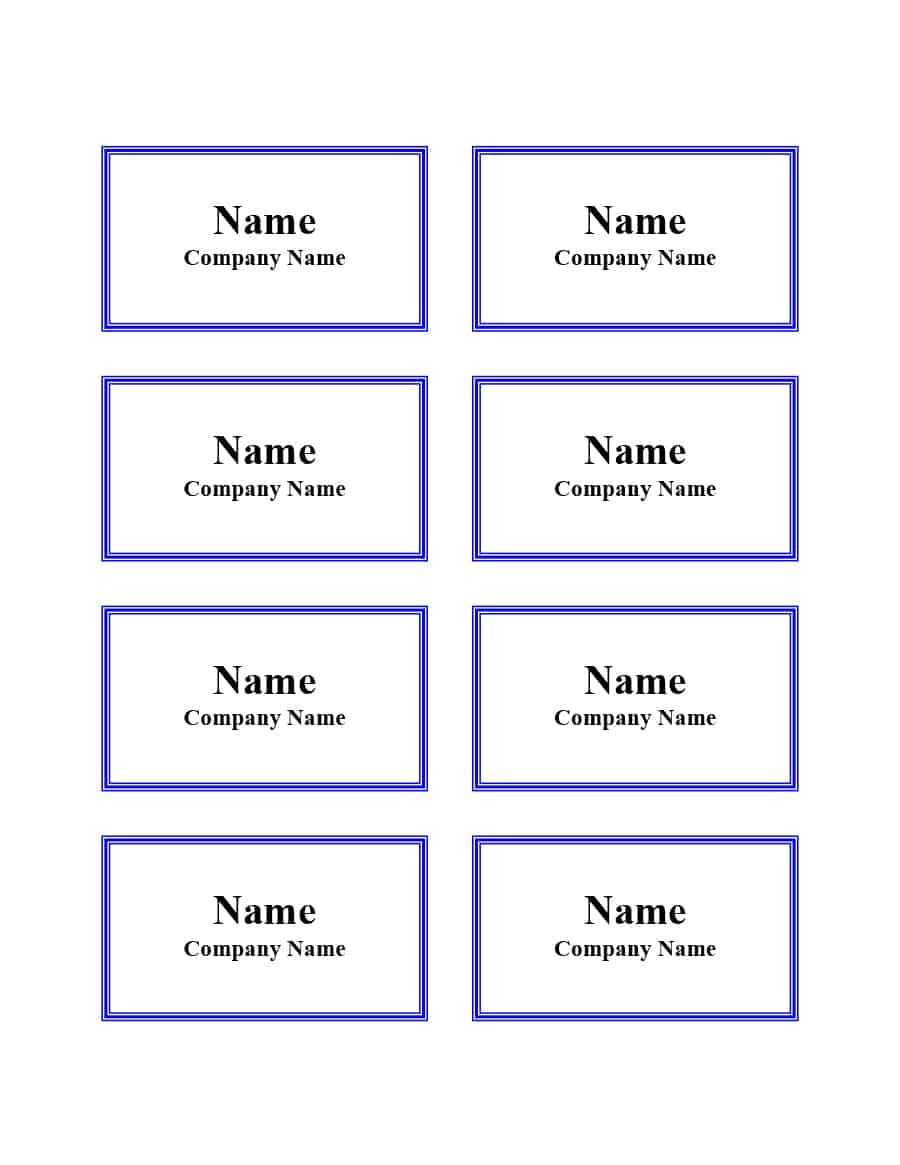 Name Tag Templates Word – Calep.midnightpig.co Within Visitor Badge Template Word