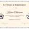 National Youth Football Certificate Template For Soccer Certificate Templates For Word