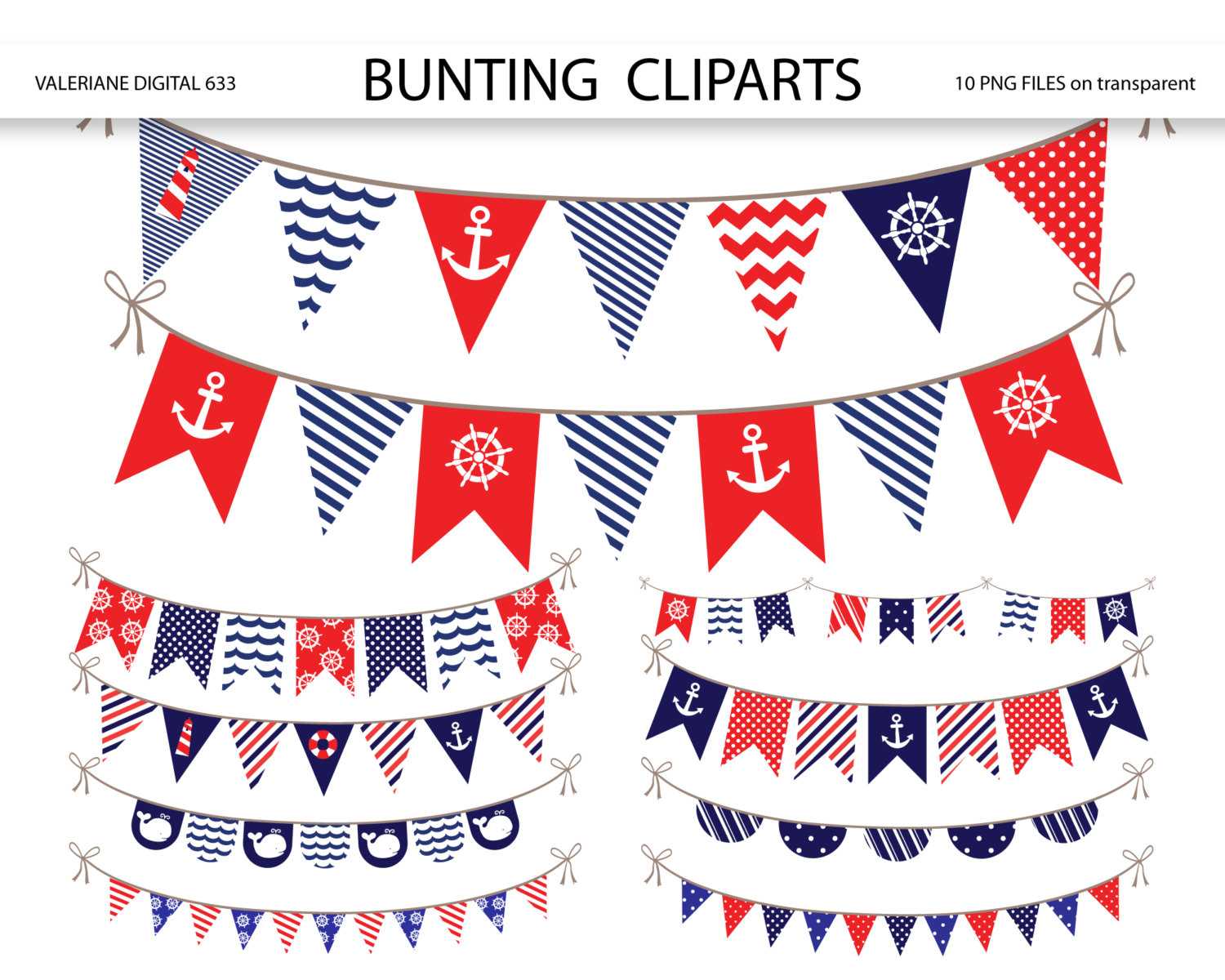 Nautical Bunting Clipart In Nautical Banner Template