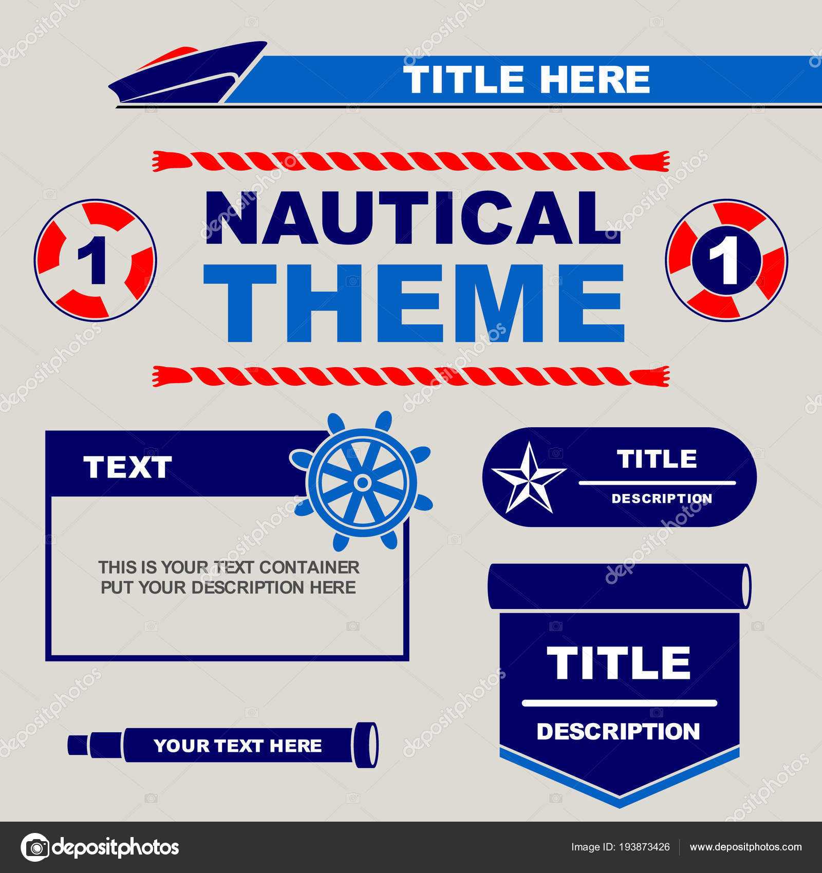 Nautical Theme Design Template You Can Use Flyers Banner Inside Nautical Banner Template