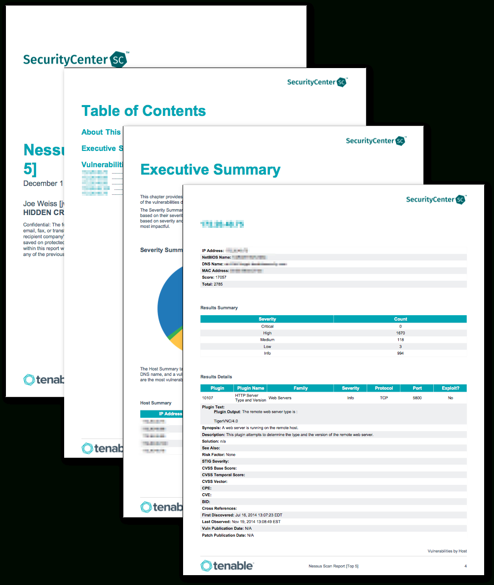 Nessus Scan Report (Top 5) – Sc Report Template | Tenable® Inside Nessus Report Templates