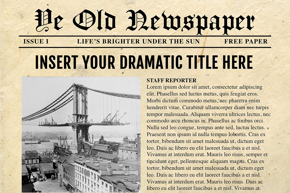 Newspaper Template For Powerpoint – Vsual Throughout Old Newspaper Template Word Free