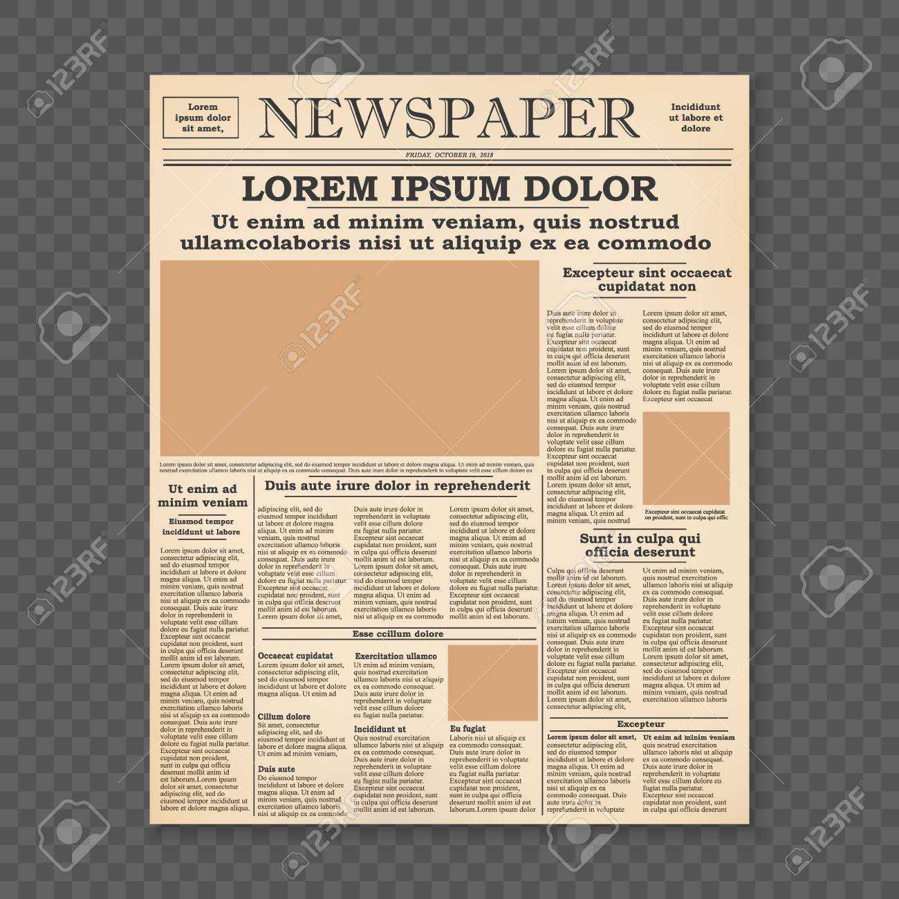 Newspaper Template Old – Calep.midnightpig.co Within Old Newspaper Template Word Free