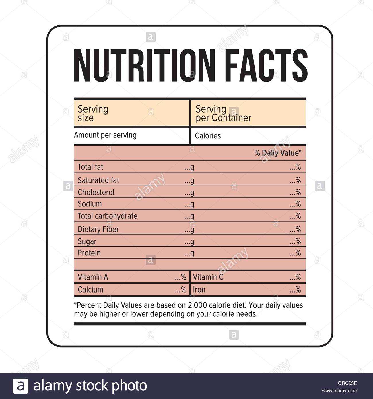 Nutrition News: Blank Nutrition Facts Label Template In Nutrition Label Template Word