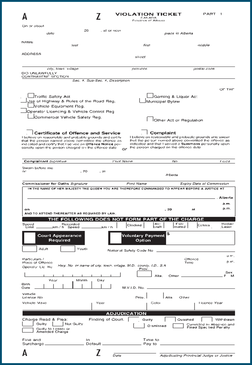 Occupational Health And Safety 3: Ticket Offences At Work In Blank Speeding Ticket Template