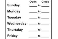 Office Hours Template - Fill Online, Printable, Fillable inside Hours Of Operation Template Microsoft Word