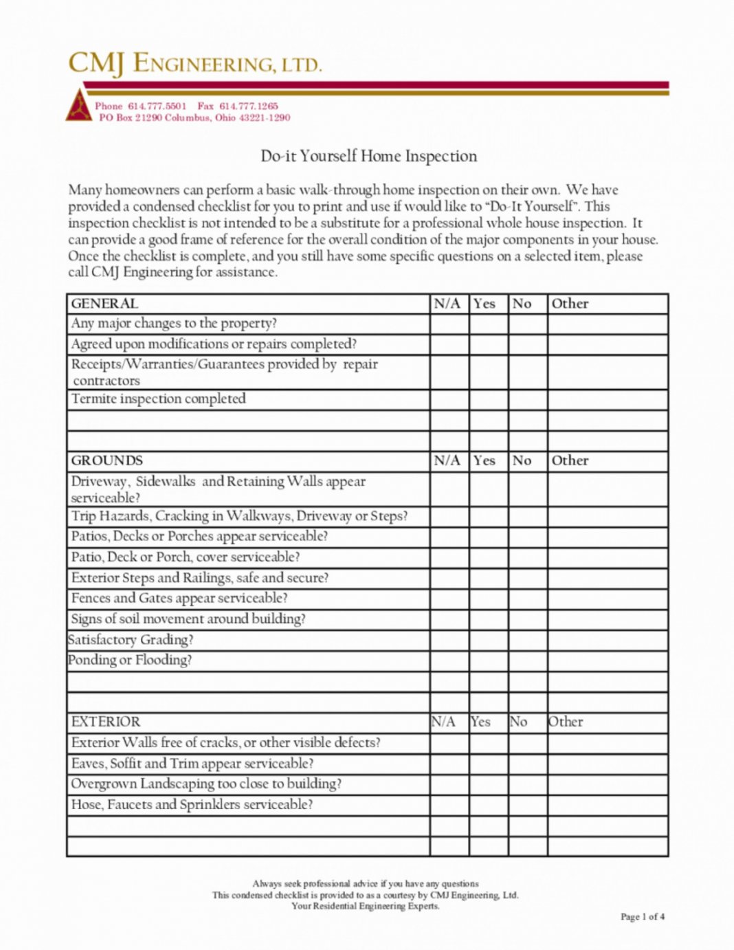 Ohs Monthly Report Template Audit Hazard Inspection Checklist Within Ohs Monthly Report Template