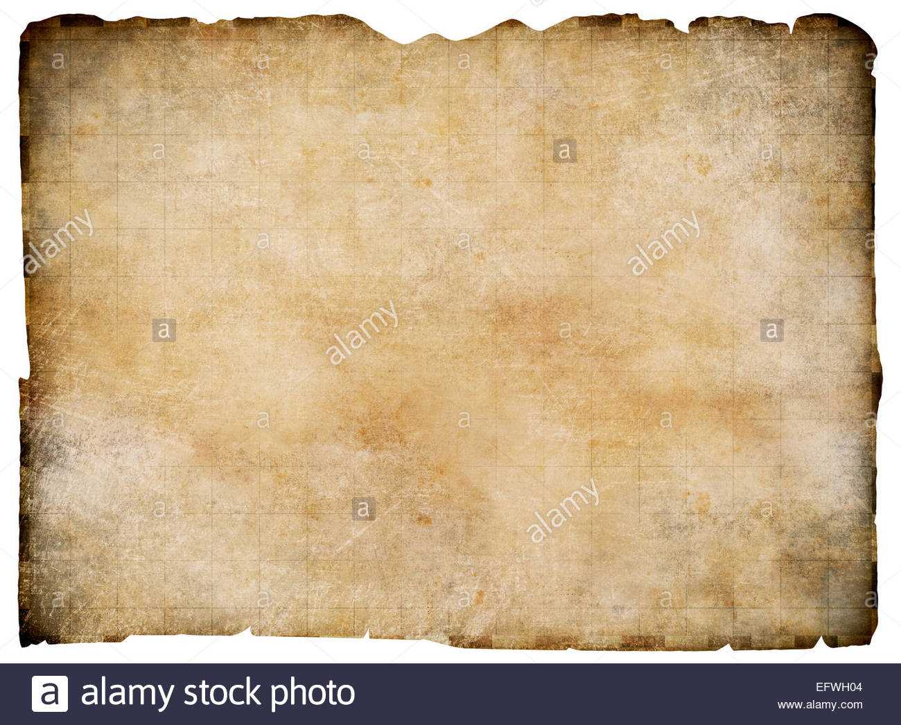 Old Blank Parchment Treasure Map Isolated. Clipping Path Is For Blank Pirate Map Template