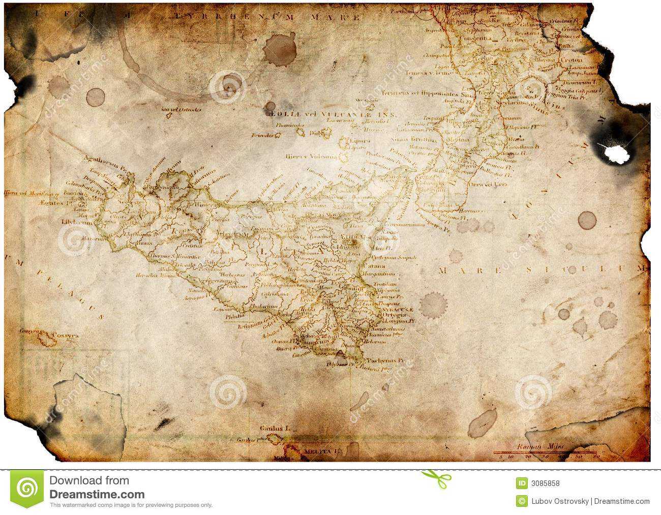 Old Paper With Treasure Map Stock Illustration Pertaining To Blank Pirate Map Template