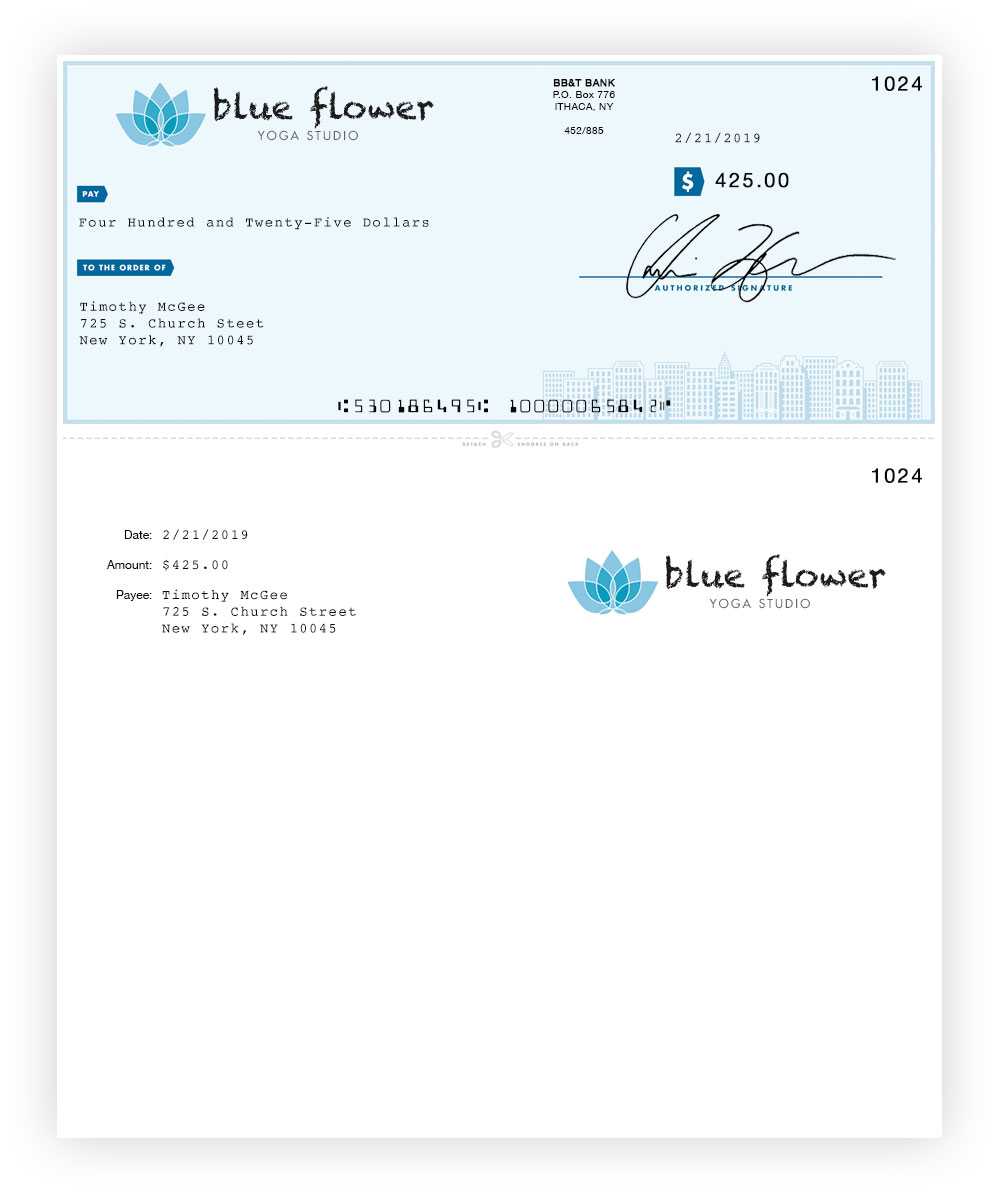 Online Check Printing | Checkeeper In Customizable Blank Check Template