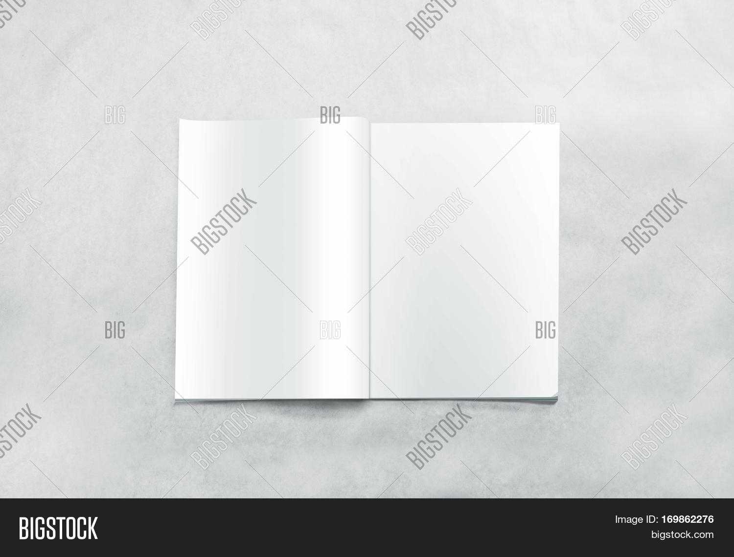 Opened Blank Magazine Image & Photo (Free Trial) | Bigstock With Blank Magazine Spread Template