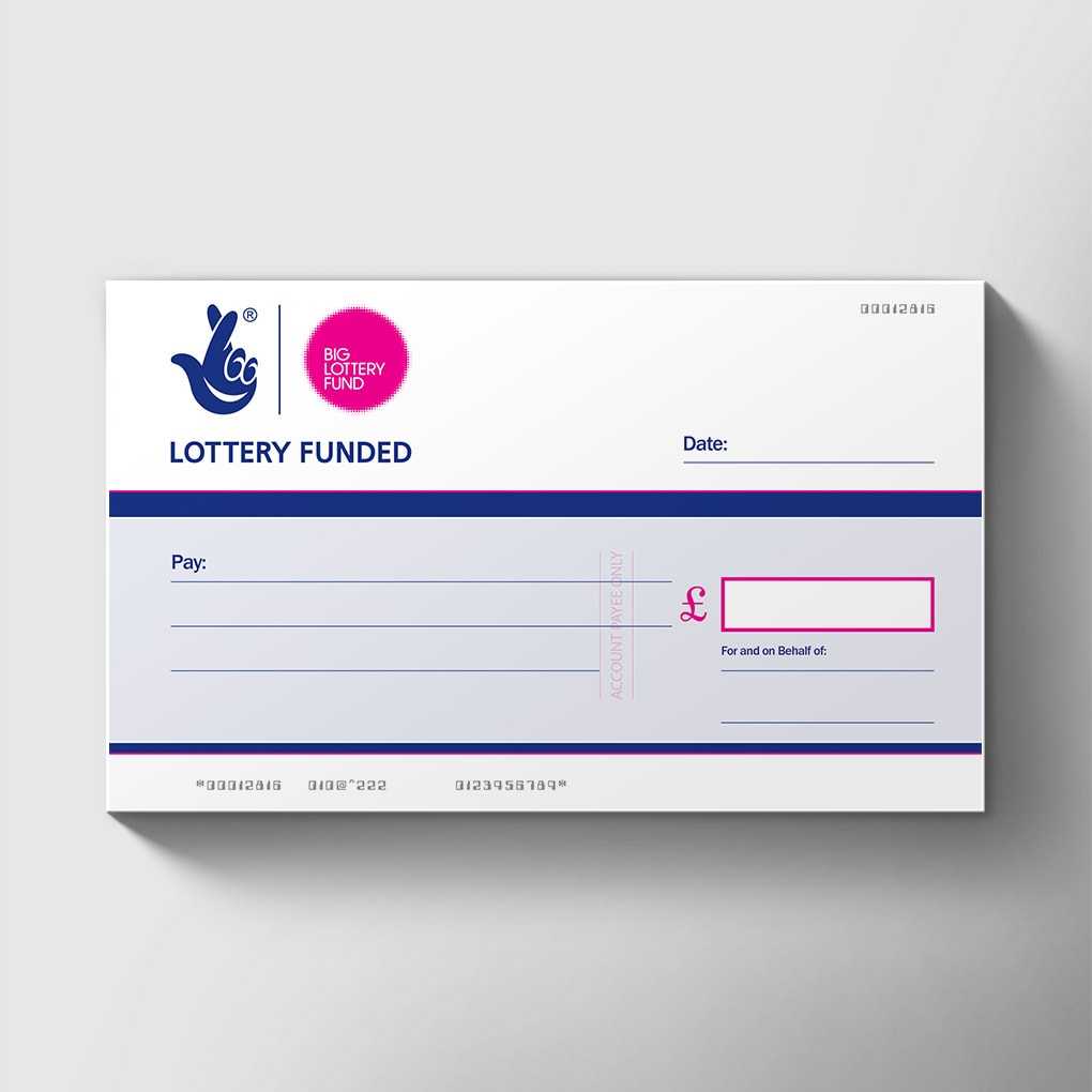 Order Large Reusable Lottery Presentation Novelty Cheques Intended For Blank Cheque Template Uk