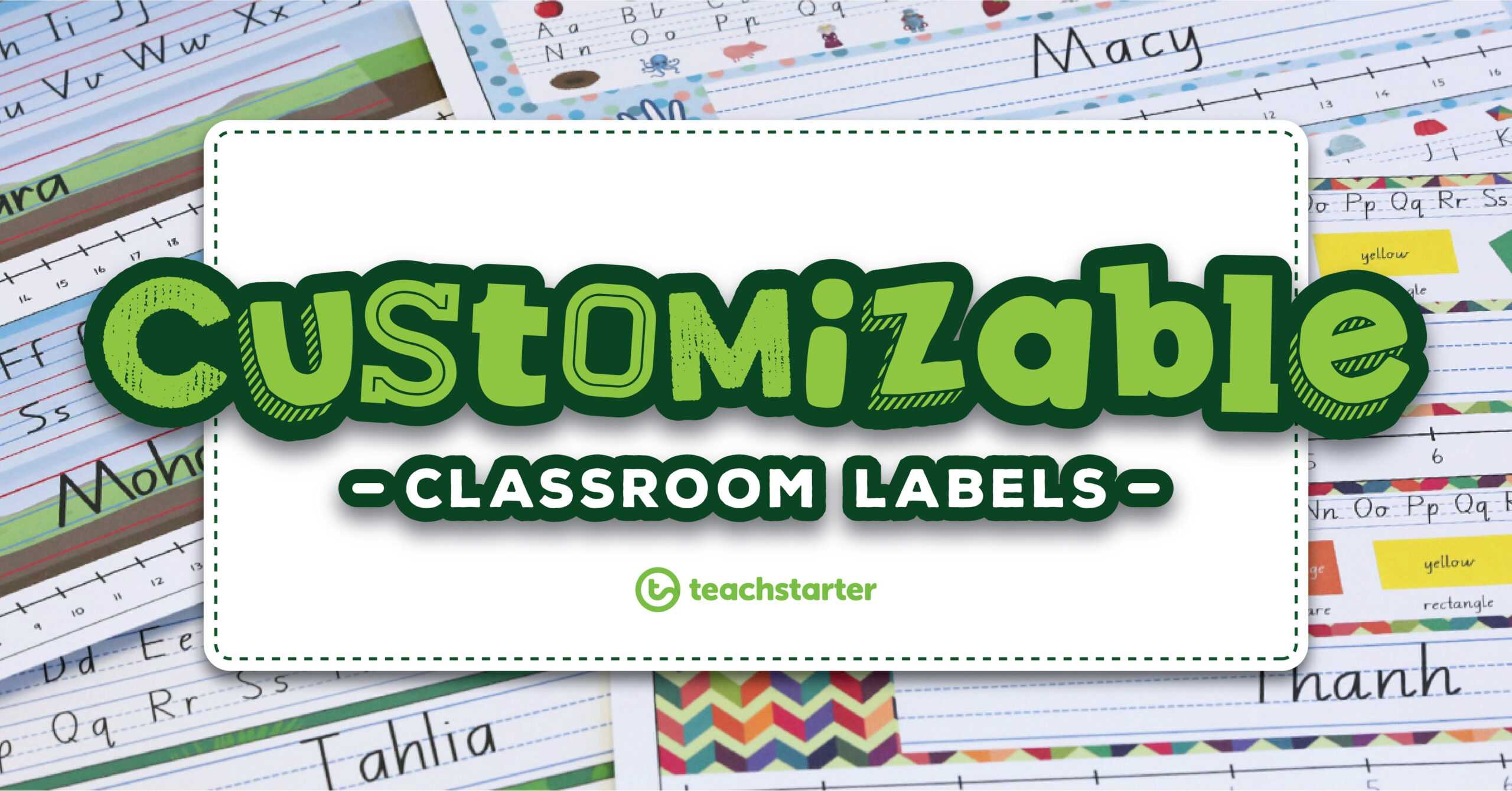 Our Most Popular Customisable Classroom Labels, Signs & Displays Regarding Classroom Banner Template
