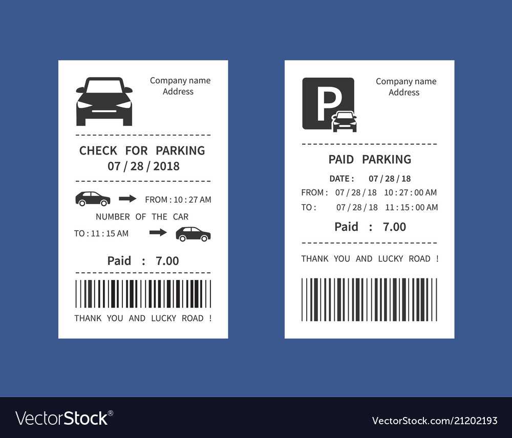 Parking Ticket Money Penalty Receipt Regarding Blank Parking Ticket Template