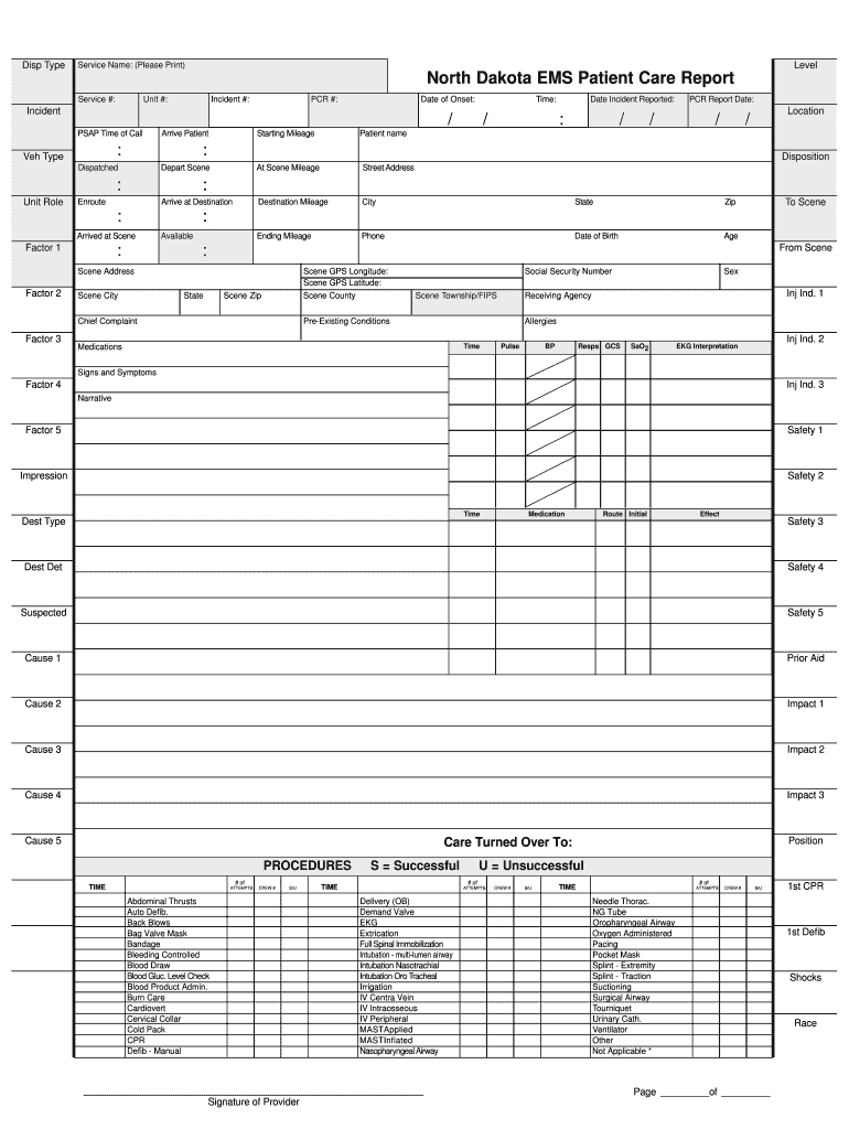 Patient Care Report Examples – Fill Out And Sign Printable Pdf Template |  Signnow With Patient Care Report Template