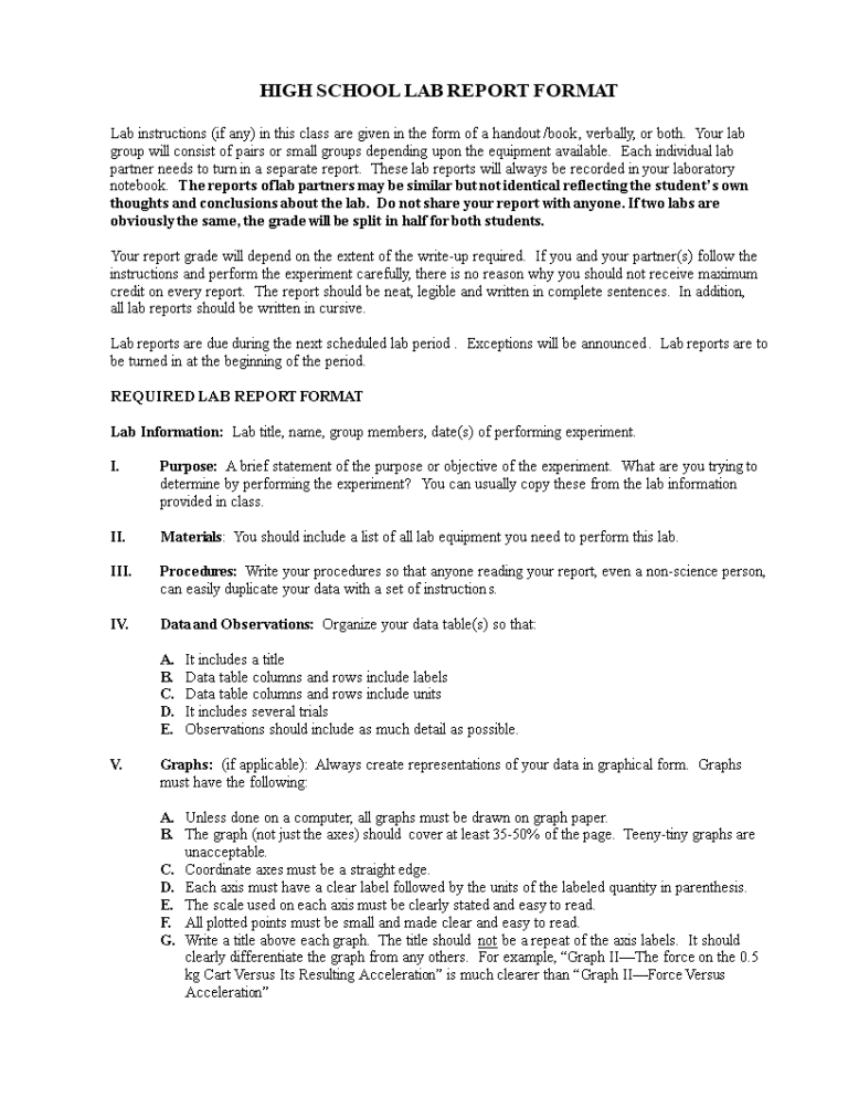 Physics Lab Report Format Templates At Inside Physics Lab Report Template Creative Sample