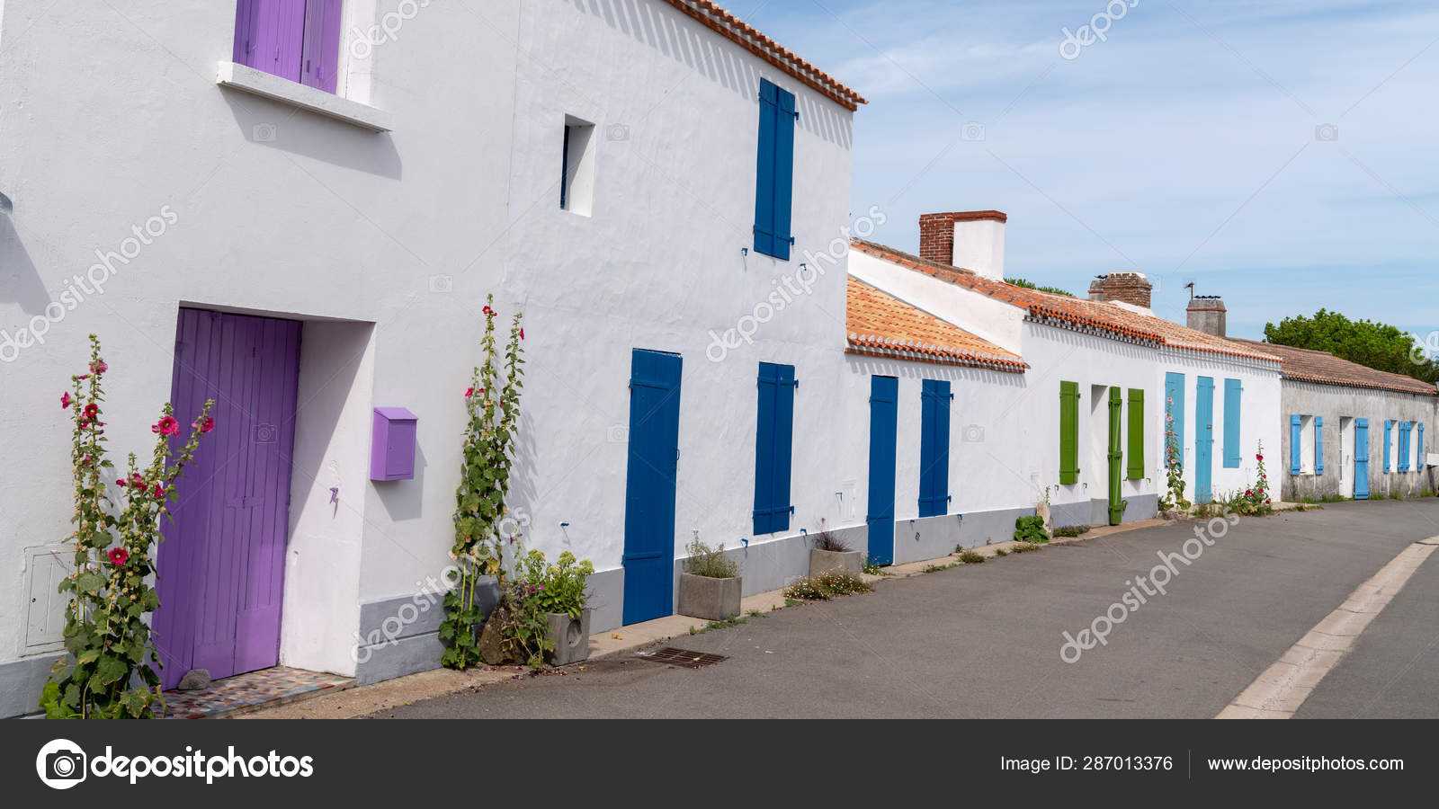 Picturesque Street White Houses France Web Banner Template For Street Banner Template