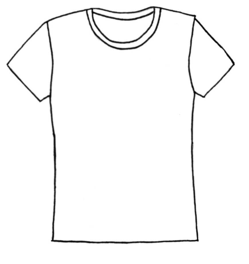 Plain Tshirt Clipart In Printable Blank Tshirt Template