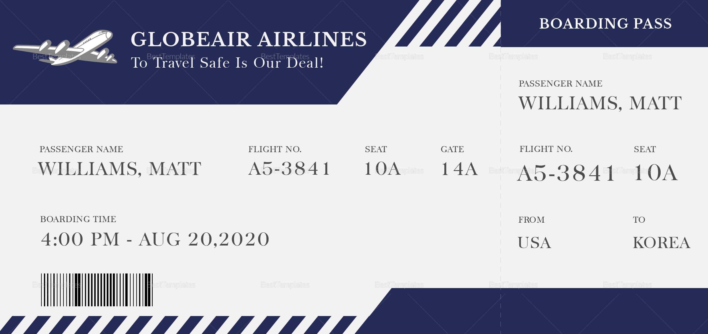 Plane Ticket Template – Calep.midnightpig.co Within Plane Ticket Template Word