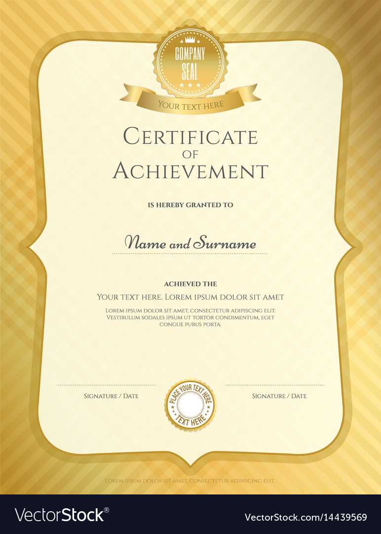 Portrait Certificate Of Achievement Template In Inside Blank Certificate Of Achievement Template