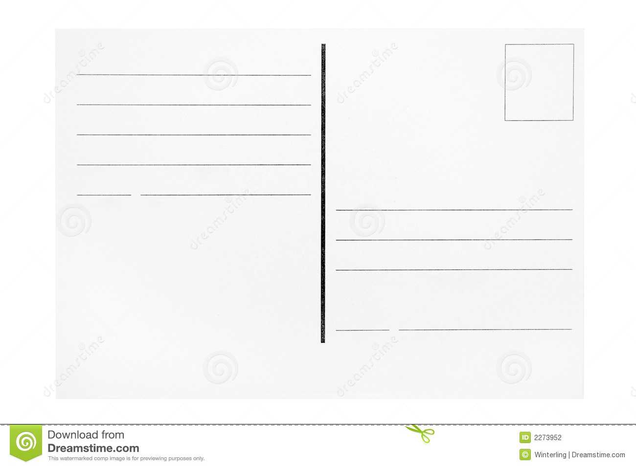 Postcard Template Stock Photo. Image Of Copy, Airmail – 2273952 With Regard To Free Blank Postcard Template For Word