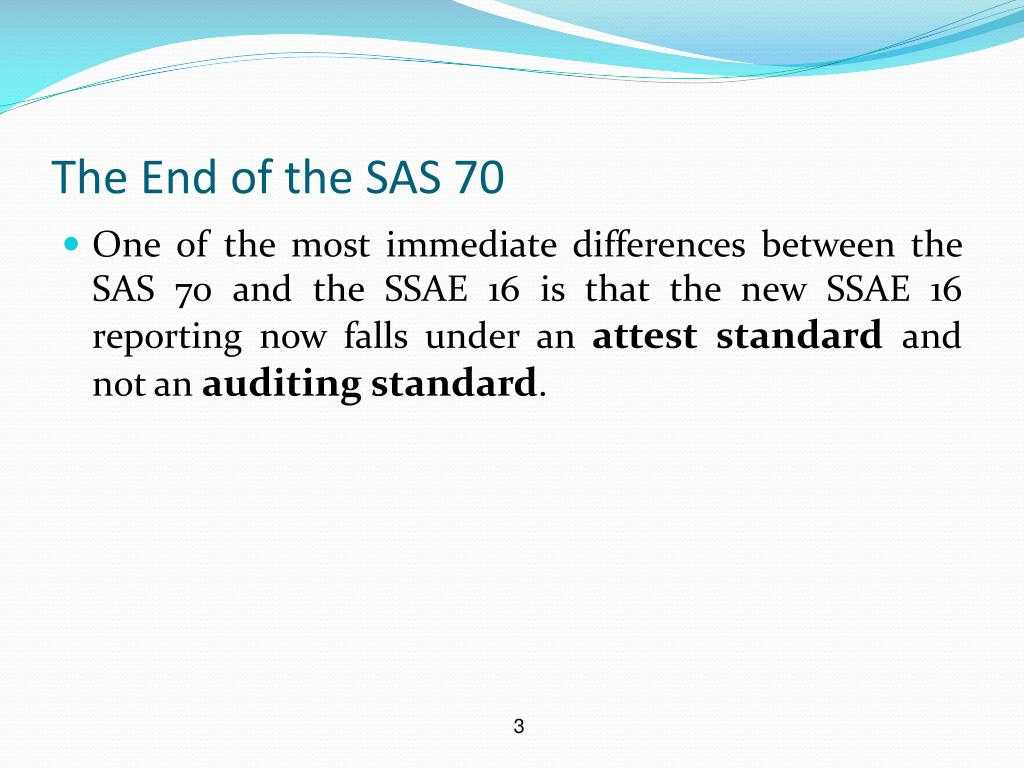Ppt – The New Sas 70 (Ssae 16) Standard From Both A Service Pertaining To Ssae 16 Report Template