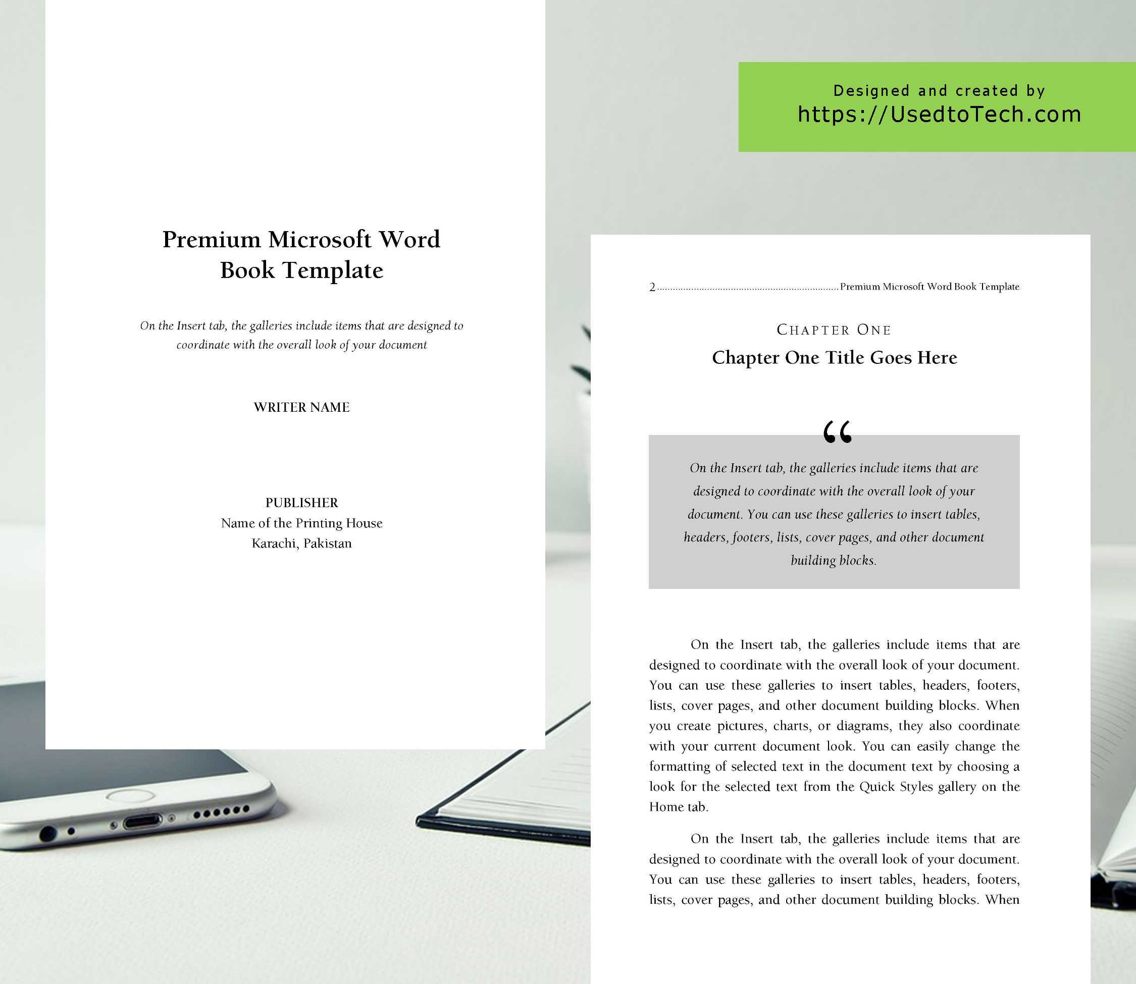 Premium & Free 6 X 9 Book Template For Microsoft Word - Used Inside 6X9 Book Template For Word