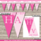 Princess Party Banner Template – Pink With Regard To Diy Birthday Banner Template