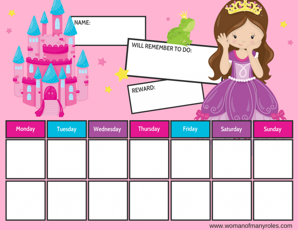 Princess Reward Chart Printable : Woman Of Many Roles Throughout Reward Chart Template Word