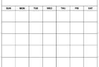 Printable Blank Calendar Templates intended for Blank Calender Template