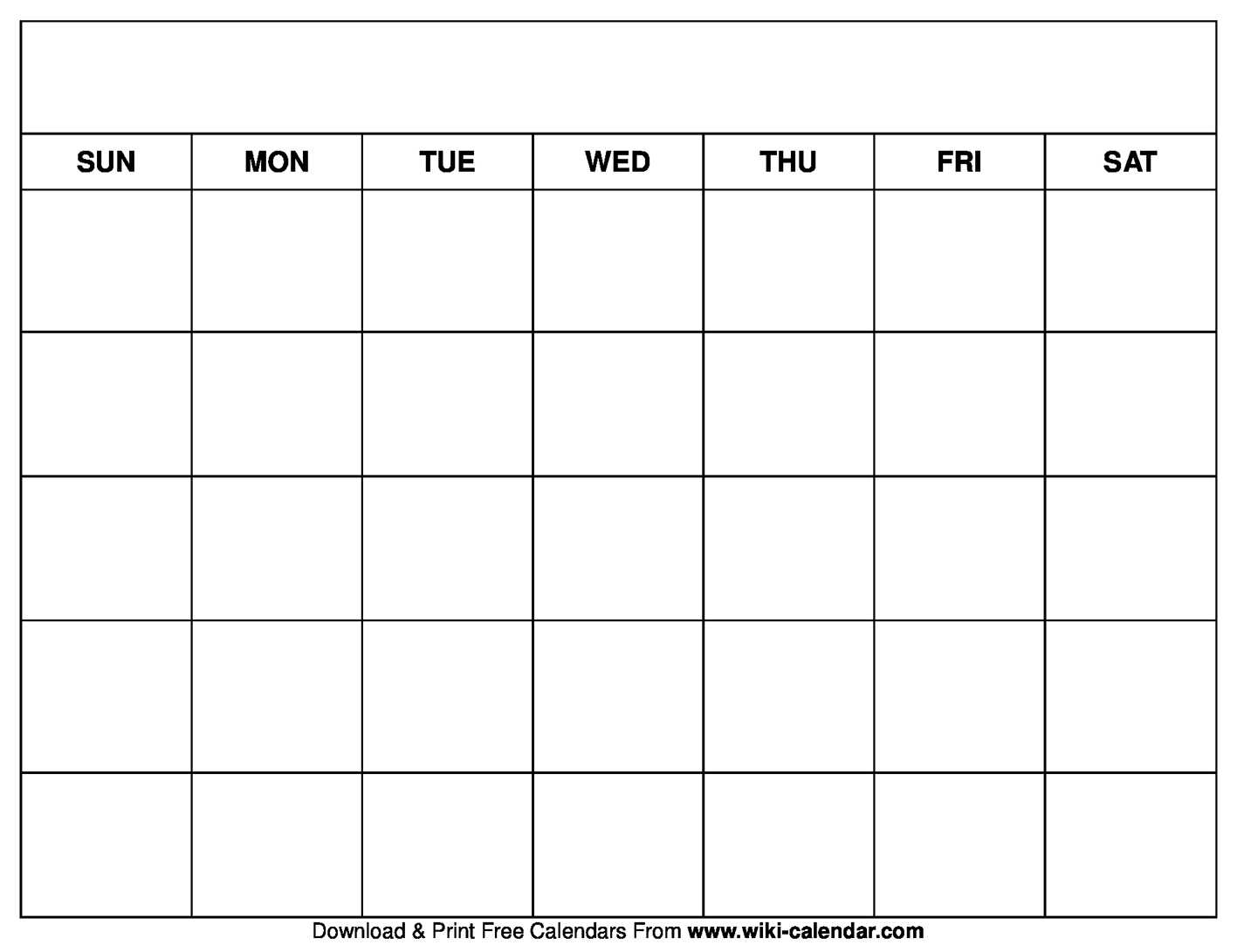 Printable Blank Calendar Templates Intended For Blank Calender Template