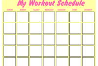 Printable Blank Workout Schedule | Templates At within Blank Workout Schedule Template