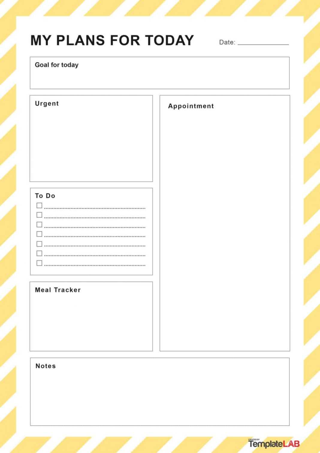 Printable Daily Planner Templates Free In Wordexcelpdf With Regard To Printable Blank Daily Schedule Template