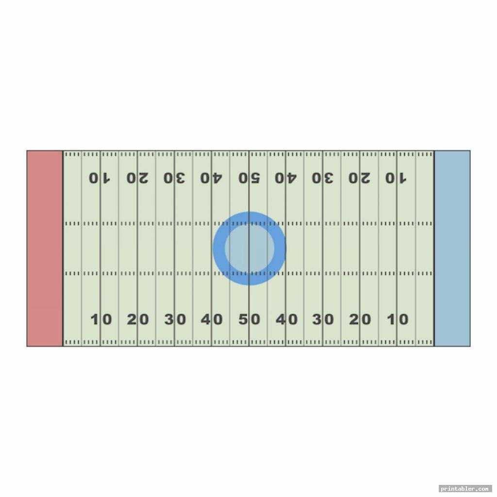 Printable Football Field For Blank Football Field Template