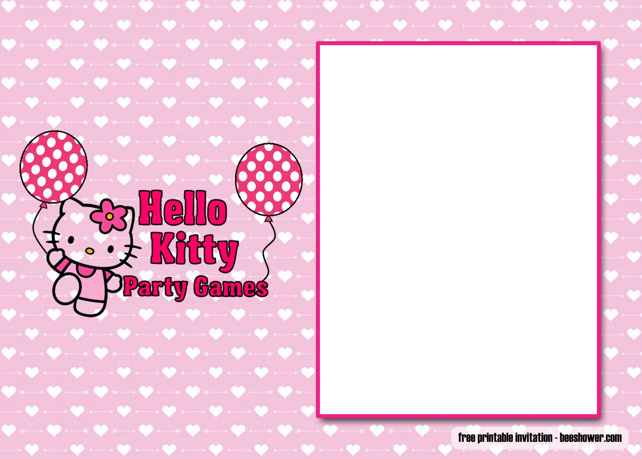 Printable Hello Kitty Invitations – Calep.midnightpig.co Regarding Hello Kitty Birthday Banner Template Free