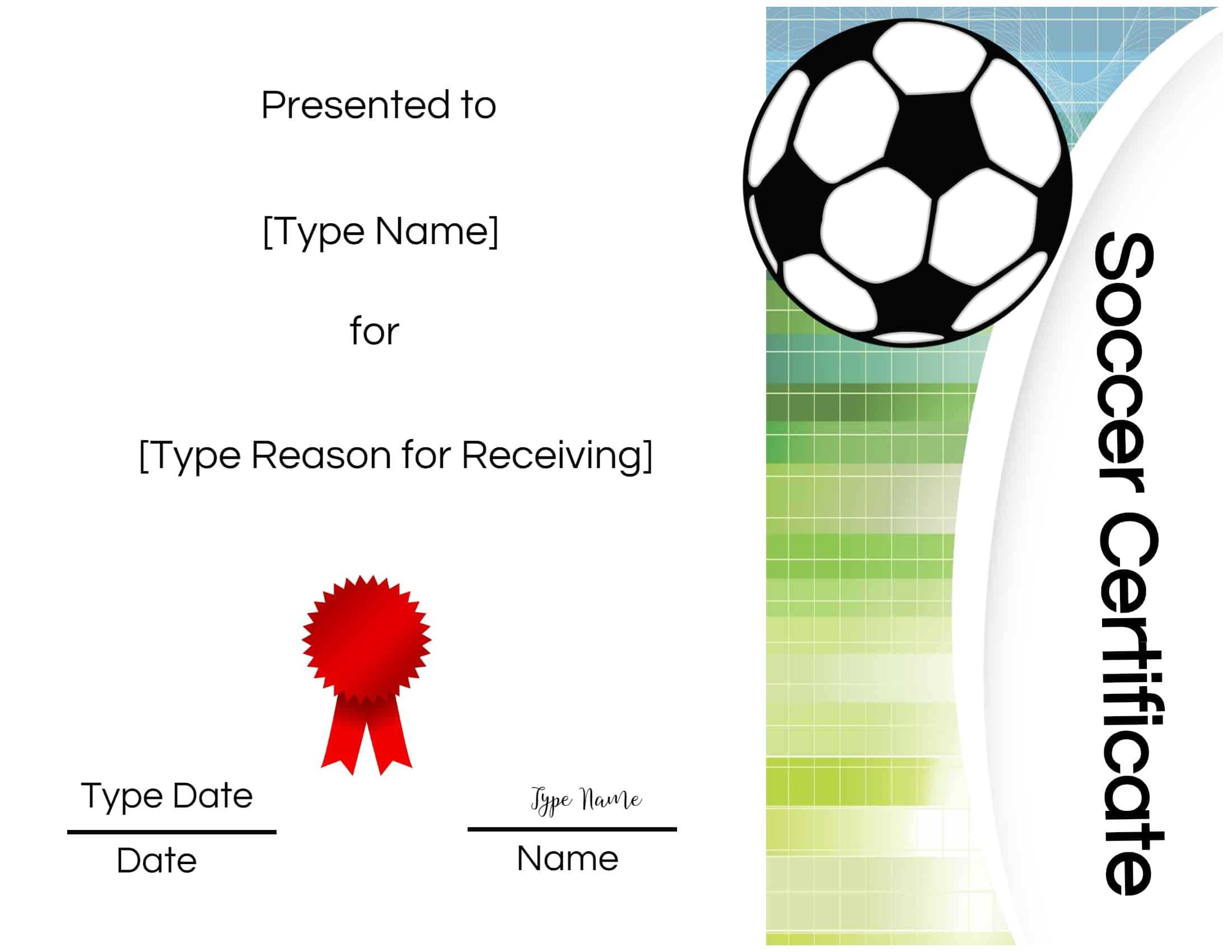 Printable Soccer Certificate - Dalep.midnightpig.co Within Soccer Certificate Templates For Word
