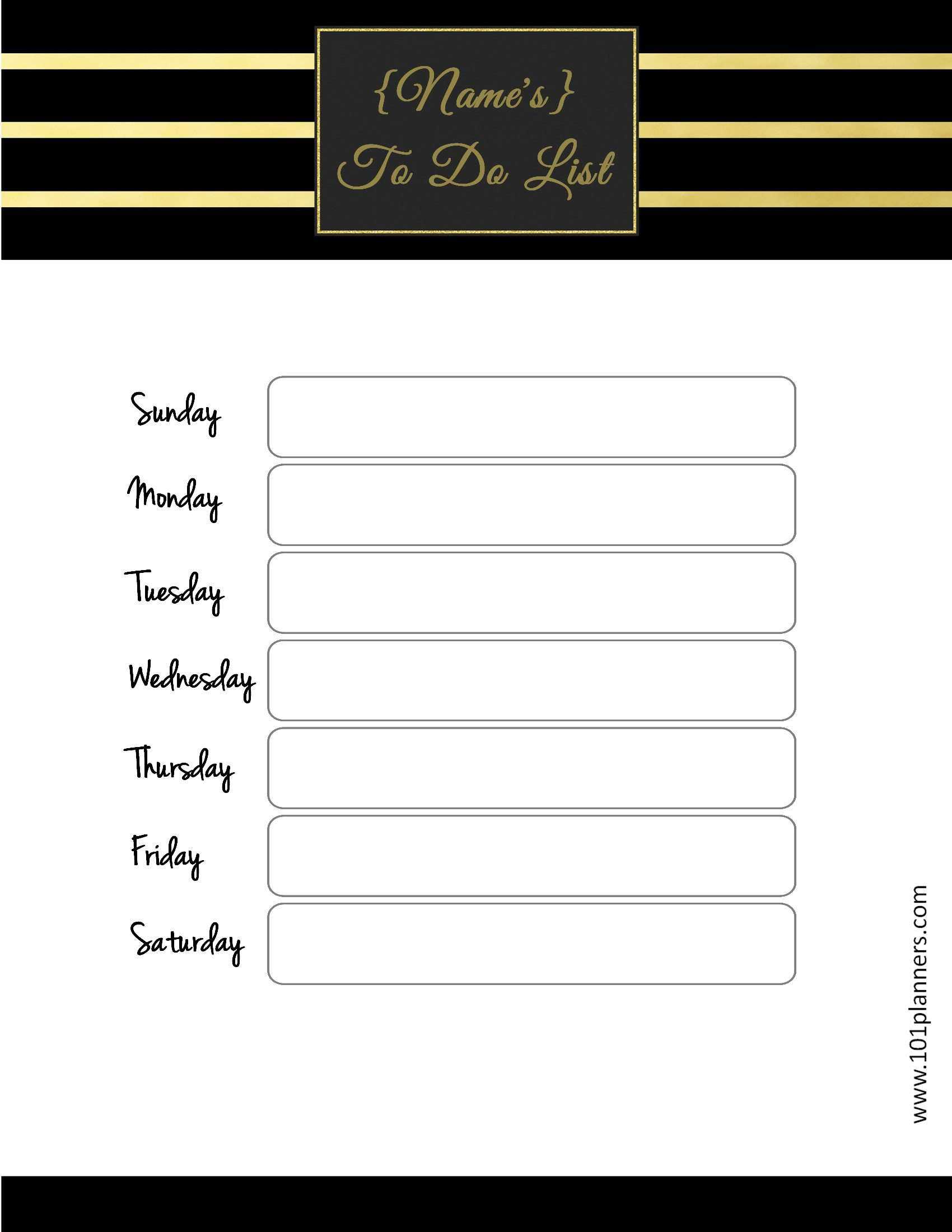 Printable To Do List Pertaining To Blank To Do List Template