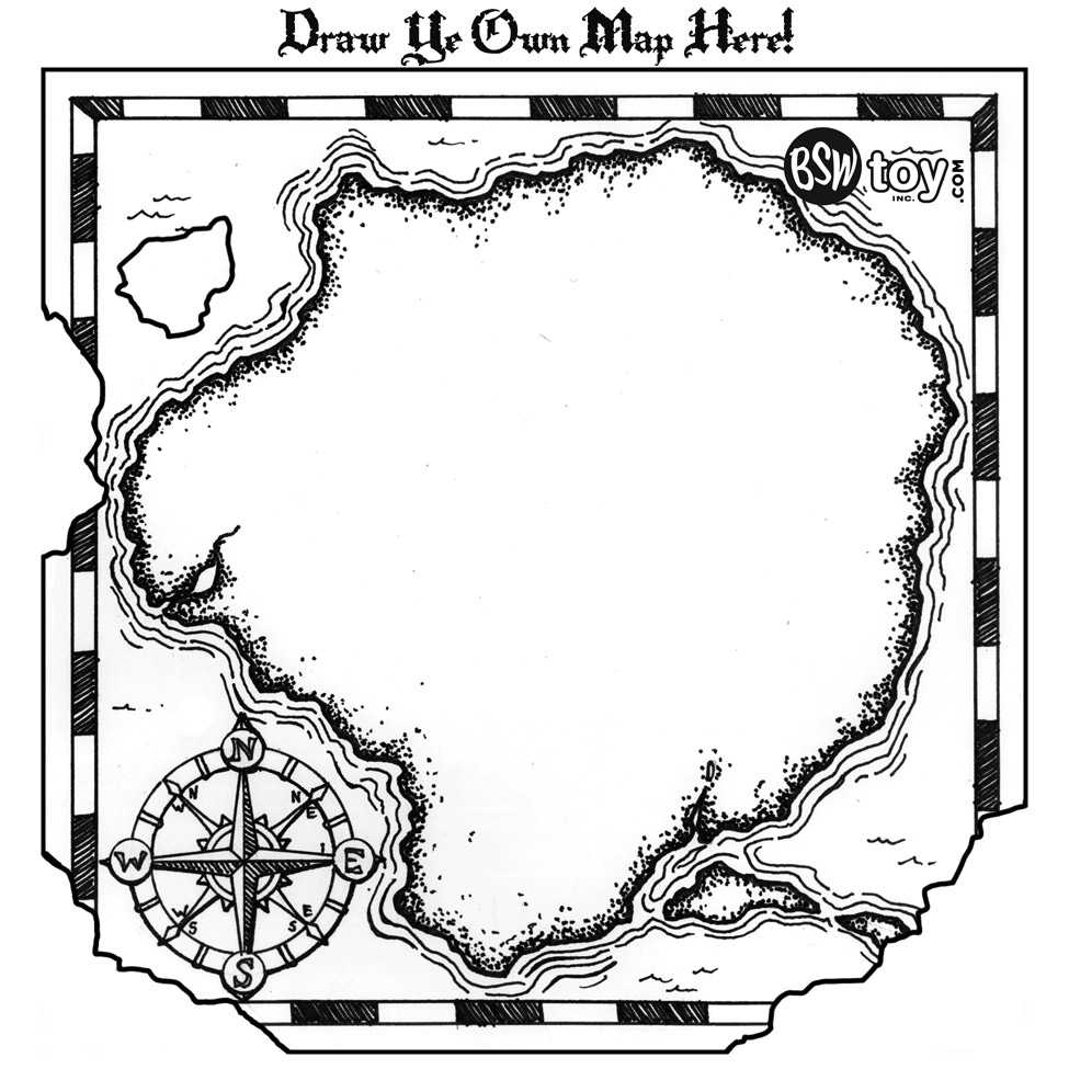 Printable Treasure Map Clipart Best Blank Treasure Map In Blank Pirate Map Template