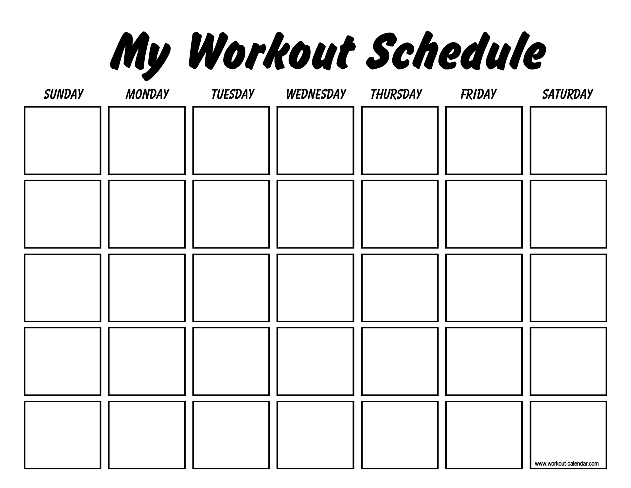 Printable Workout Log Sheets | Templates At For Blank Workout Schedule Template