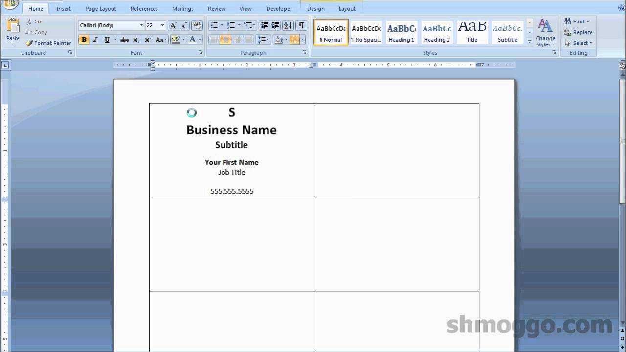 Printing Business Cards In Word | Video Tutorial Throughout Blank Business Card Template For Word