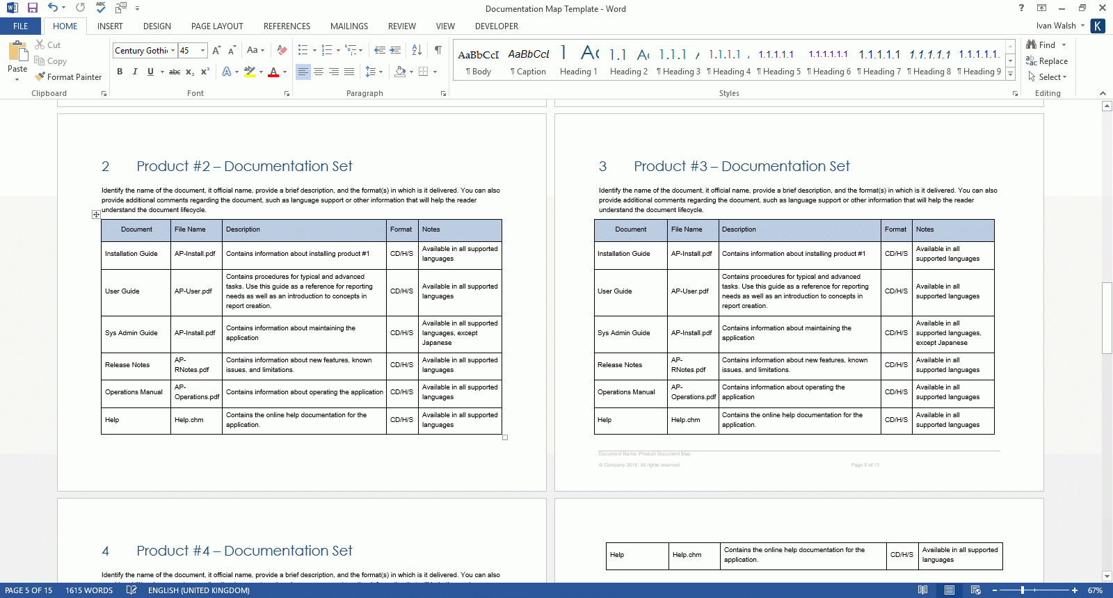 Product Document Map Template (Ms Word) – Templates, Forms Regarding Information Mapping Word Template