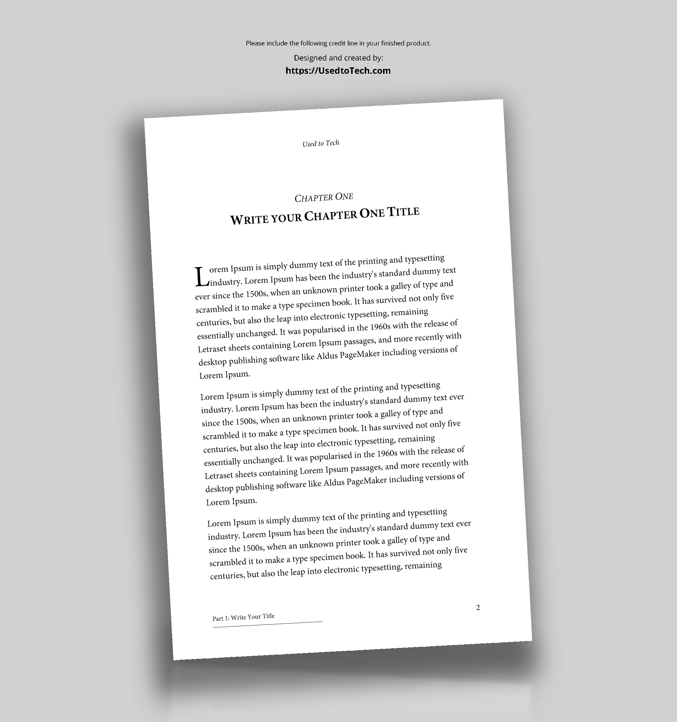 Professional Looking Book Template For Word, Free – Used To Tech With Regard To How To Create A Book Template In Word