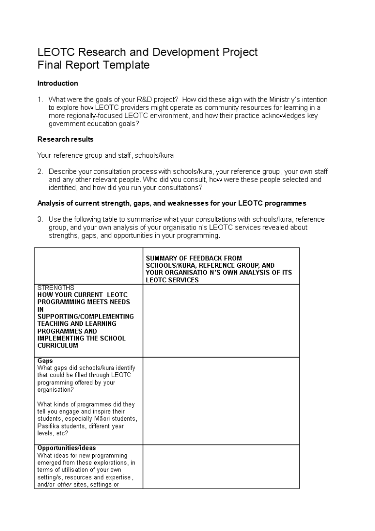 Professional Research And Development Report | Templates inside ...