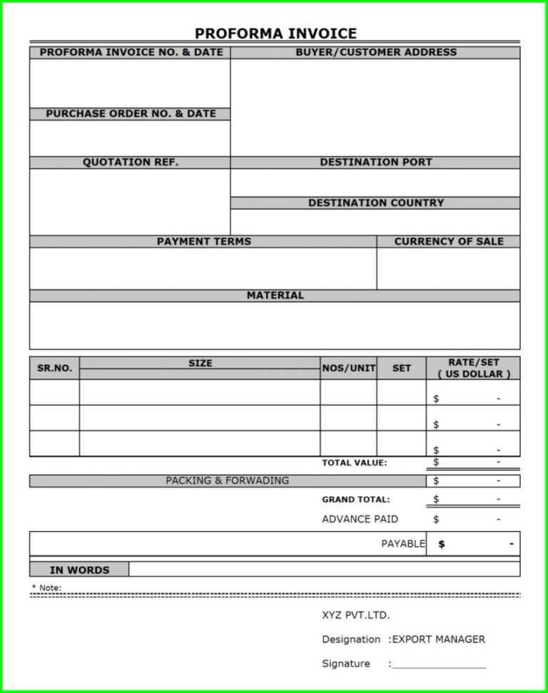 Proforma Invoice Template Ideas Pro Define Forma With Pertaining To