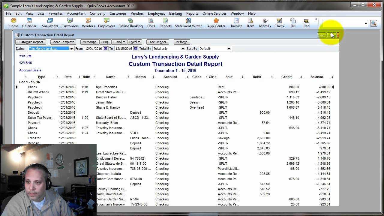 Quickbooks Help - How To Create A Check Register Report In Quickbooks For Quick Book Reports Templates